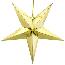 HVIEZDA papierová zlatá 45cm