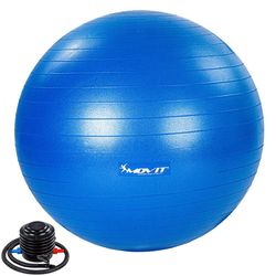 MOVIT Gymnastická lopta s nožnou pumpou, 85 cm, modrá