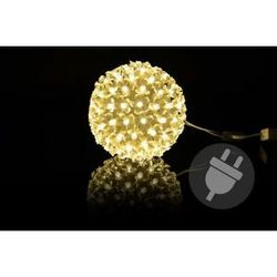 Vianočná dekorácia - LED svetelná guľa, teple biela