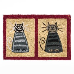 BO-MA Trading Kokosová rohožka dve mačky, 40 x 60 cm