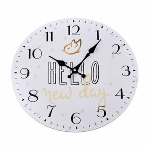 Nástenné hodiny Hello new day, pr. 34 cm