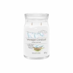 Yankee Candle vonná sviečka Signature v skle veľká Clean Cotton, 567 g