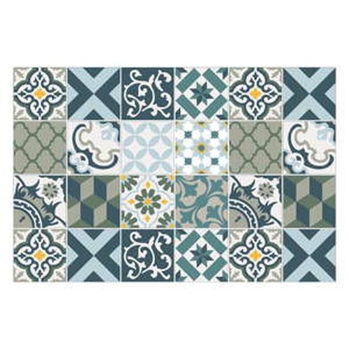 Sada 24 samolepiek na stenu Ambiance Azulejos Rony, 10 × 10 cm