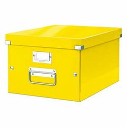 Žltá úložná škatuľa Leitz Universal, dĺžka 37 cm