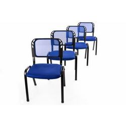 Sada 4 stohovateľných kongresových stoličiek - modrá