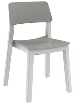 Plastové kreslo BISTROT ITALIA, svetlosivé