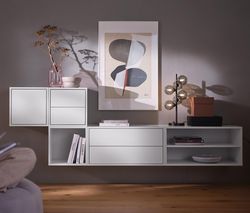 Regálový modul »Flemming«, cca 75 x 37,5 cm, s 2 zásuvkami, biely