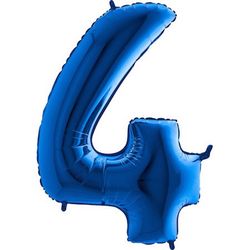 Balón fóliový číslo modré 4