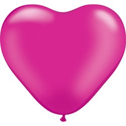 Balónik latexový srdce fuchsiové 26cm