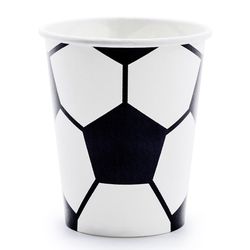 Tégliky papierové Futbal 220 ml 6 ks