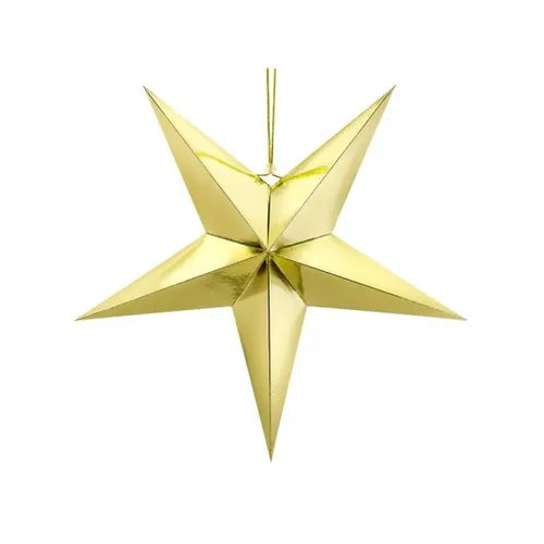 HVIEZDA papierová zlatá 70 cm