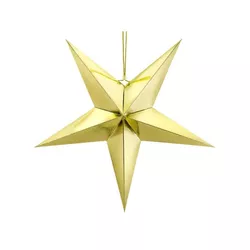 HVIEZDA papierová zlatá 70 cm