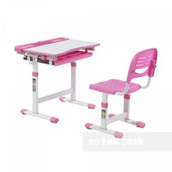 Rastúci stôl CANTARE + stolička Farba: Ružová