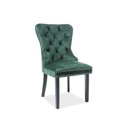 Jedálenská stolička AUGUST VELVET Farba: Zelená