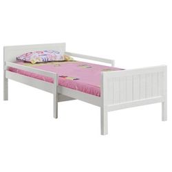 Eunika jednolôžková posteľ s nastaviteľnou dĺžkou biela