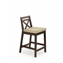 Borys Low barová stolička orech tmavý / béžová