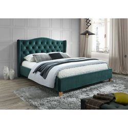 Manželská posteľ Aspen Velvet 160x200 cm Farba: Zelená