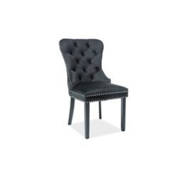 Jedálenská stolička AUGUST VELVET Farba: Čierna