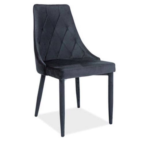 Trix Velvet jedálenská stolička čierna