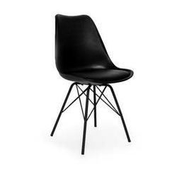 Súprava 2 čiernych stoličiek s čiernou podnožou z kovu loomi.design Eco