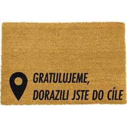 Rohožka z prírodného kokosového vlákna Artsy Doormats Cíl, 40 x 60 cm