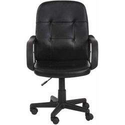 Kancelárska stolička s lakťovou opierkou, čierna
