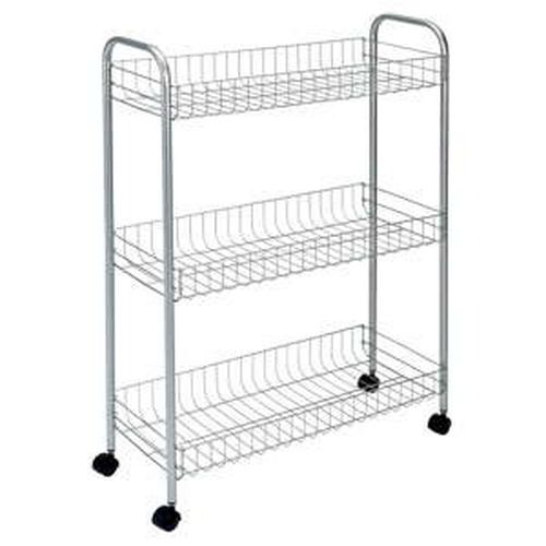 Pojazdný stojan s 3 policami Metaltex Ascona Slim De Luxe, výška 84 cm