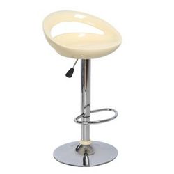 Dongo HC-104 New barová stolička béžová / chrómová